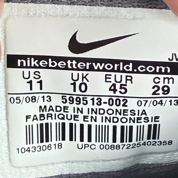 Nike Dual Fusion Lite Black Gray Running Shoes Lightweight 599513-002 Mens Sz 11 - Picture 9 of 10